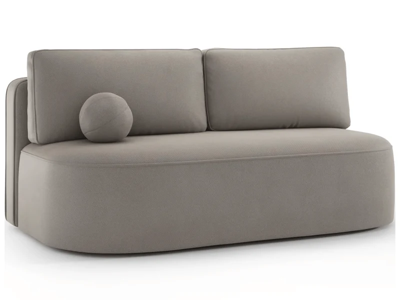 Canapé Lilana – Convertible 2 places avec coffre | Design arrondi moderne
