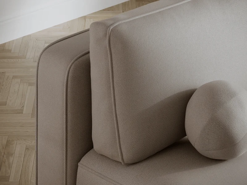 Canapé Lilana – Convertible 2 places avec coffre | Design arrondi moderne