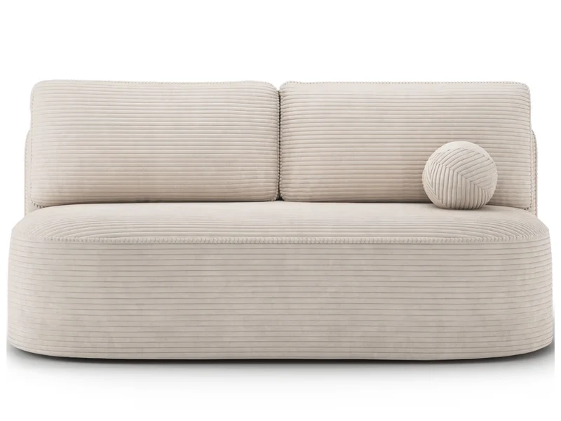 Canapé Lilana – Convertible 2 places avec coffre | Design arrondi moderne