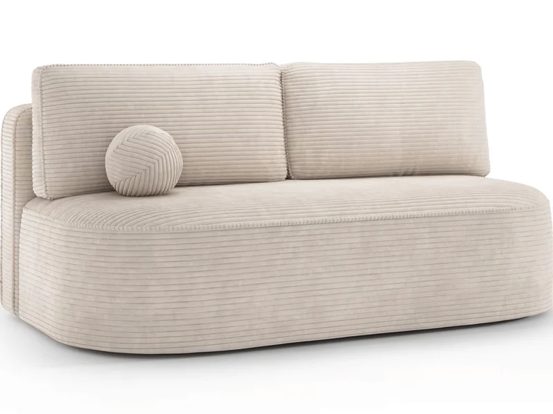 Canapé Lilana – Convertible 2 places avec coffre | Design arrondi moderne