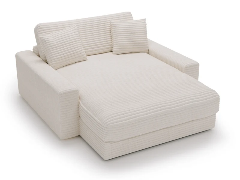 Fauteuil Elena – Grand Fauteuil 160 cm en Velours Côtelé | Confort XXL
