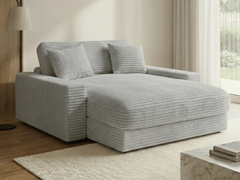 Fauteuil Elena – Grand Fauteuil 160 cm en Velours Côtelé | Confort XXL