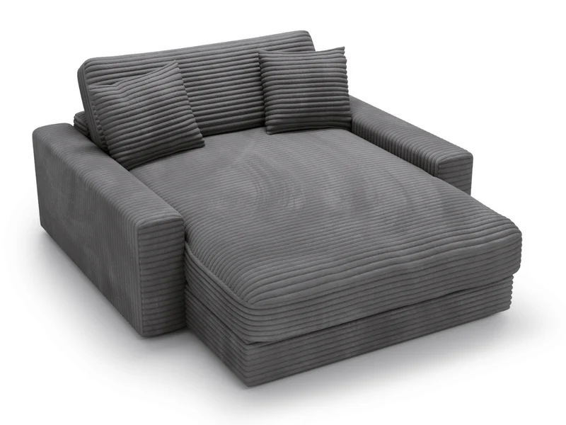 Fauteuil Elena – Grand Fauteuil 160 cm en Velours Côtelé | Confort XXL