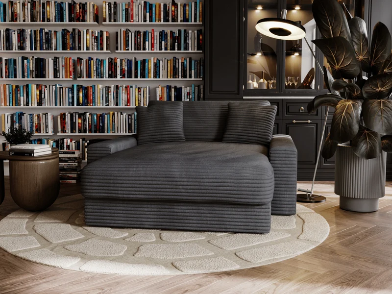 Fauteuil Elena – Grand Fauteuil 160 cm en Velours Côtelé | Confort XXL