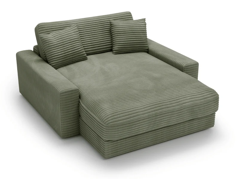 Fauteuil Elena – Grand Fauteuil 160 cm en Velours Côtelé | Confort XXL