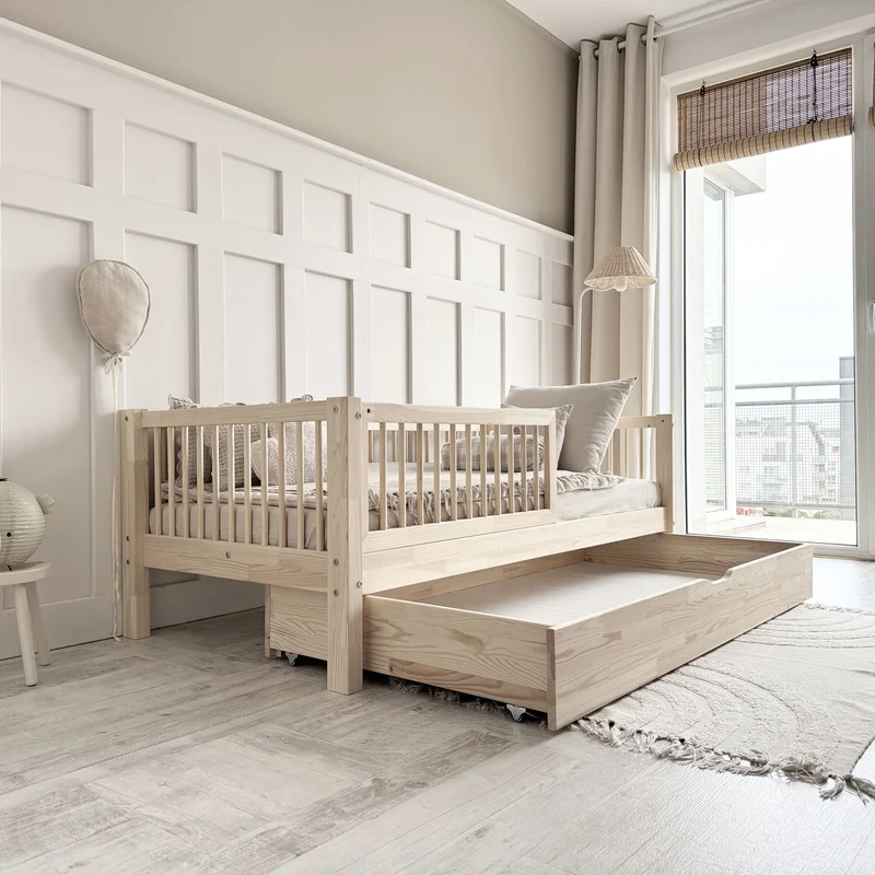 Lit simple en bois avec tiroir • Milas