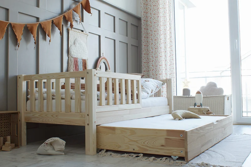 Lit simple en bois avec tiroir • Nohr