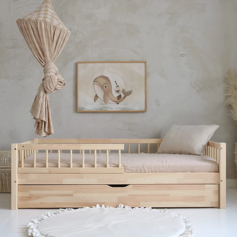 Lit simple en bois avec tiroir • Maja