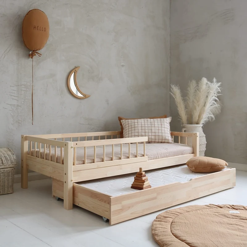 Lit simple en bois avec tiroir • Maja
