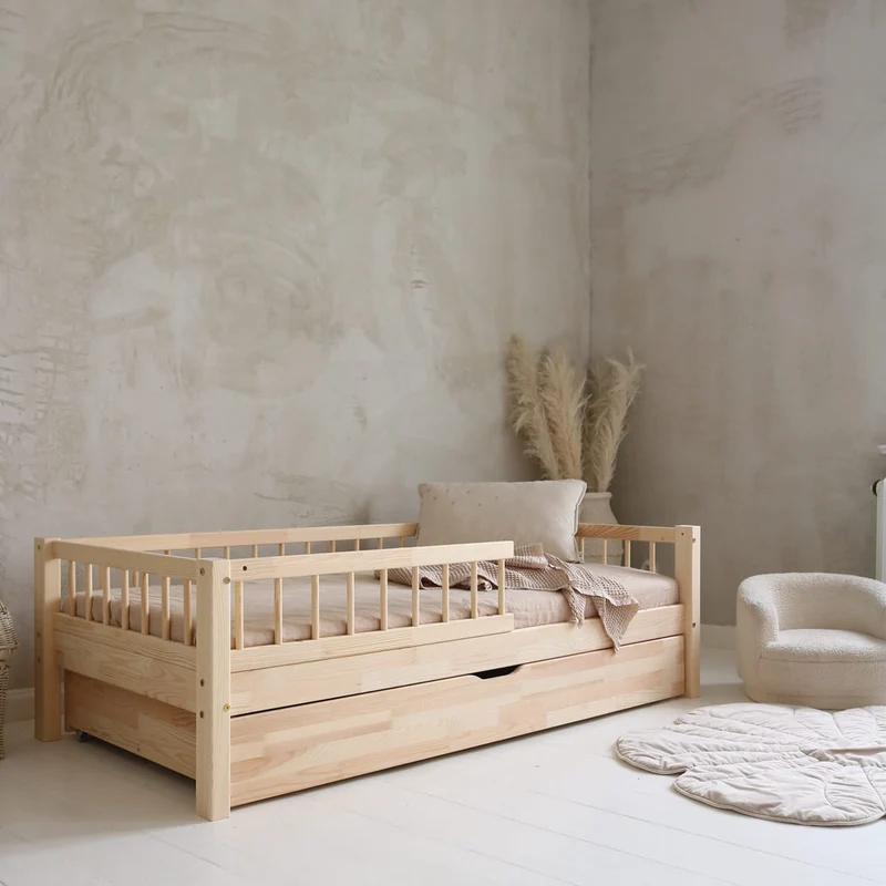 Lit simple en bois avec tiroir • Maja