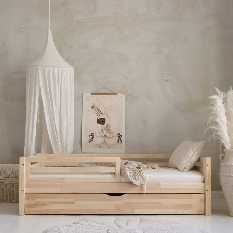 Lit simple en bois avec tiroir • Alma