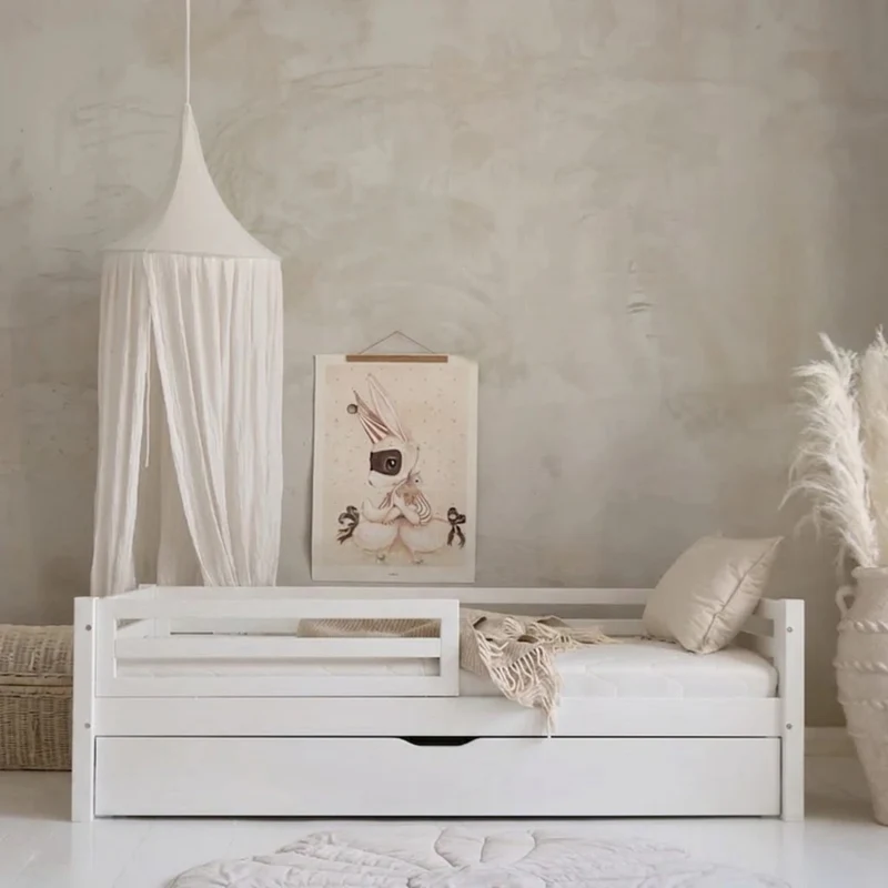 Lit simple en bois avec tiroir • Alma