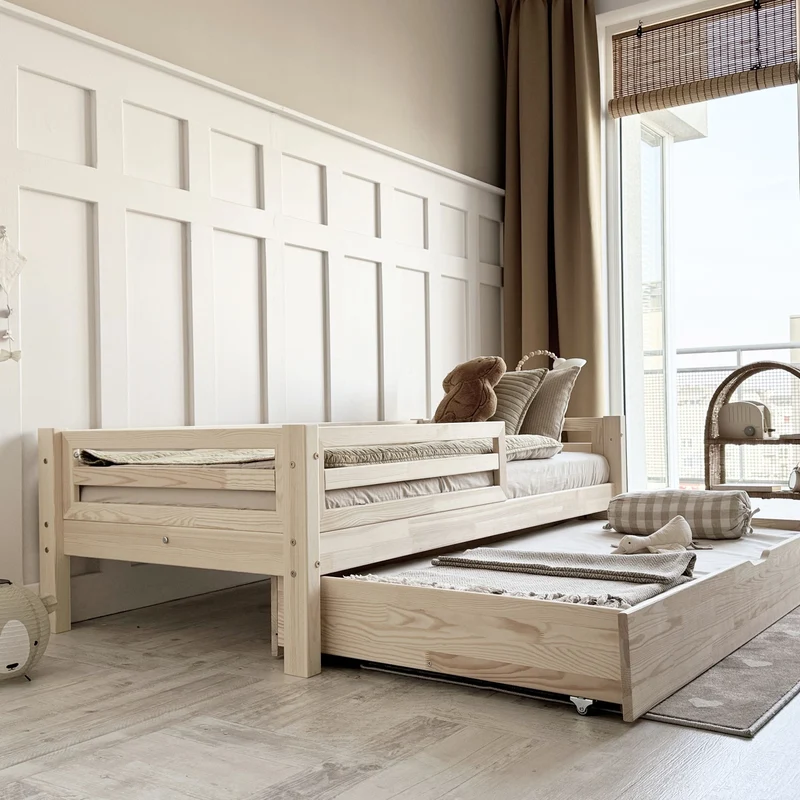 Lit simple en bois avec tiroir • Alma