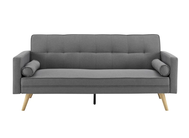 Banquette clic clac gris en tissu TANIA