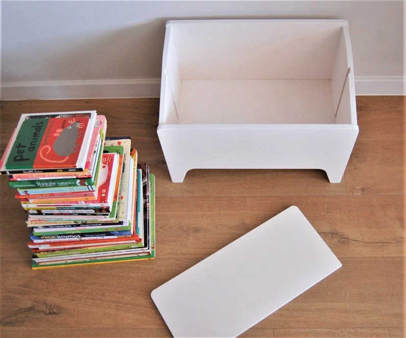 Coffre bibliothèque modulable en bois FSC • Oasis