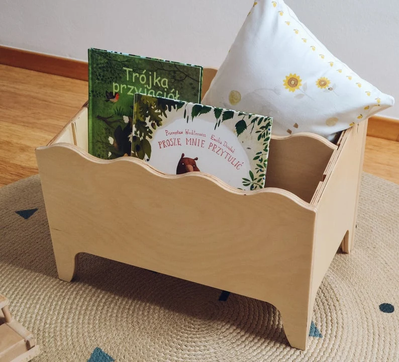 Coffre bibliothèque modulable en bois FSC • Dune