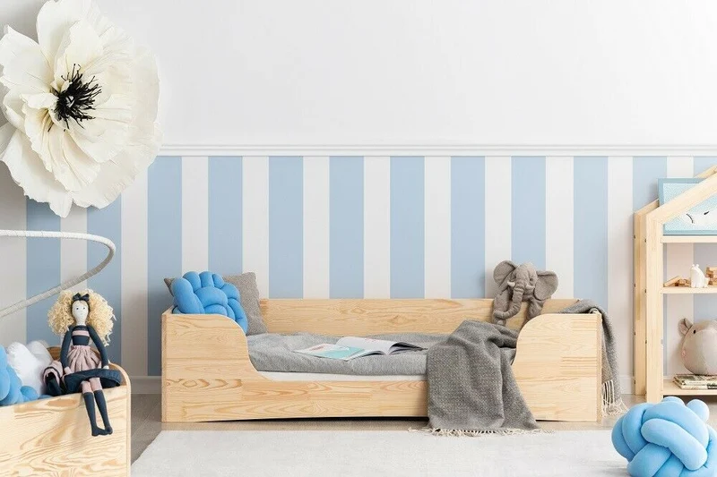 Lit simple en bois massif FSC • Bleuet