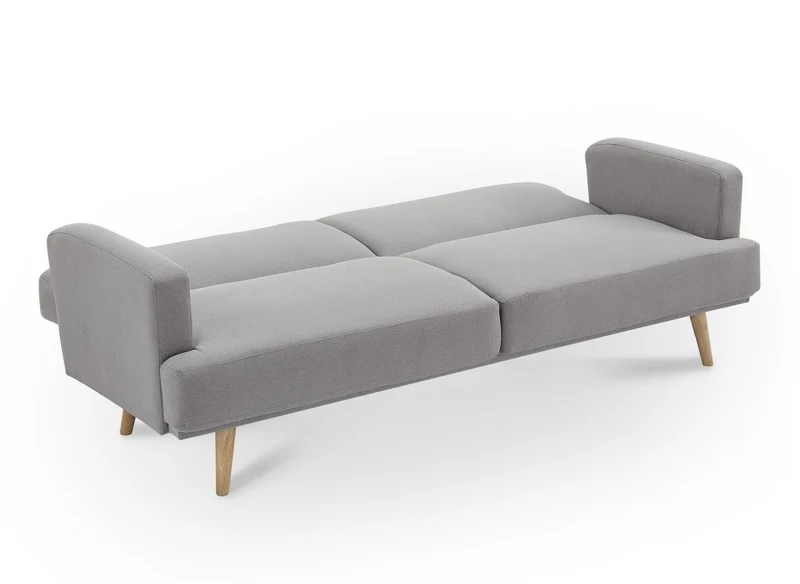 Canapé clic clac 3 places en tissu gris BART