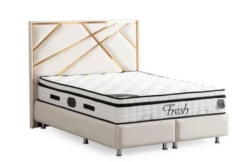 Lit Coffre San José Beige - Velours