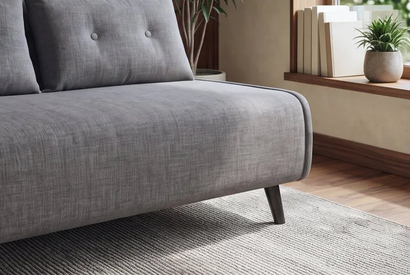 Canapé convertible 2 places SMART MULTIFUNCTION 140cm gris Vogue soie velours