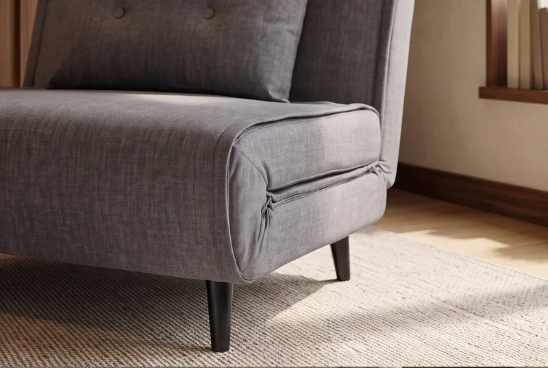 Fauteuil-lit SMART MULTIFUNCTION 100cm gris Vogue velours de soie