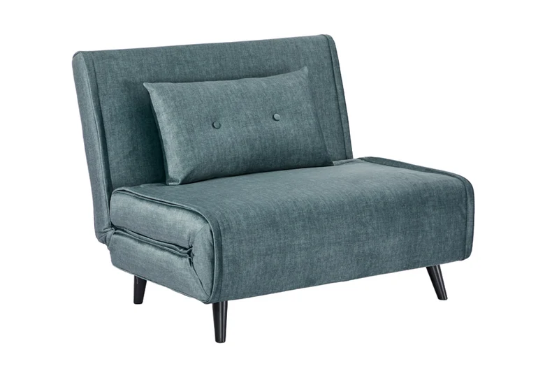 Fauteuil-lit SMART MULTIFUNCTION 100cm pétrole Vogue soie velours