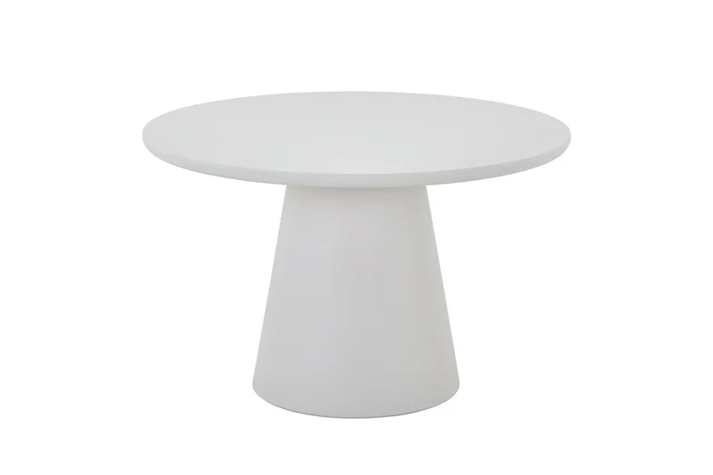 Table Ronde Effet Ciment Écru TAVINA pour salle à manger - 120 cm