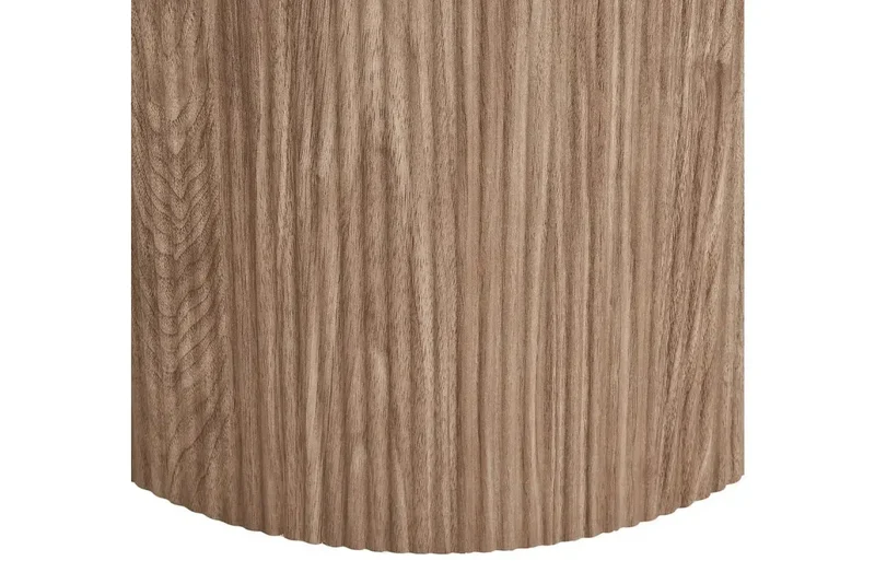 Table Ronde ATHENS en plateau en céramique, blanc, marron foncé - 120 cm