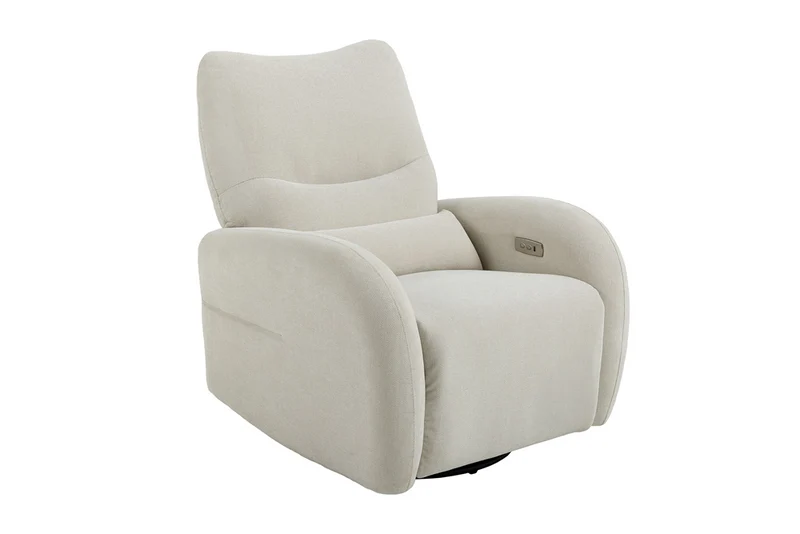 Fauteuil de cinéma électrique PRIORITY beige inclus coussin rotatif à 360° avec prise USB