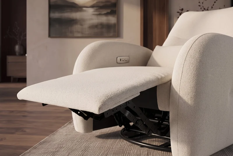 Fauteuil de cinéma électrique PRIORITY beige inclus coussin rotatif à 360° avec prise USB