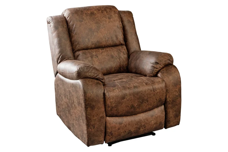Fauteuil de cinéma confortable HOLLYWOOD marron antique dossier inclinable