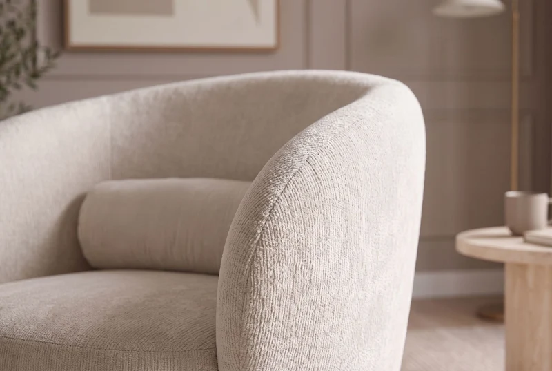 Fauteuil design pivotant BOSSA NOVA beige Chenille