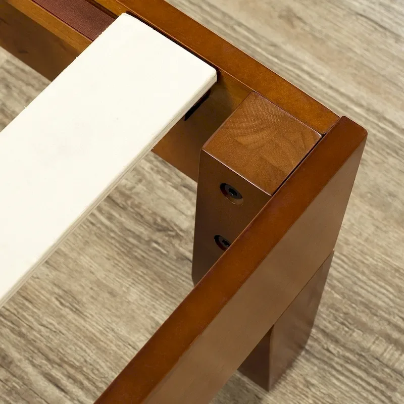 Cadre de lit plateforme bas en bois pour lit double de 12 pouces