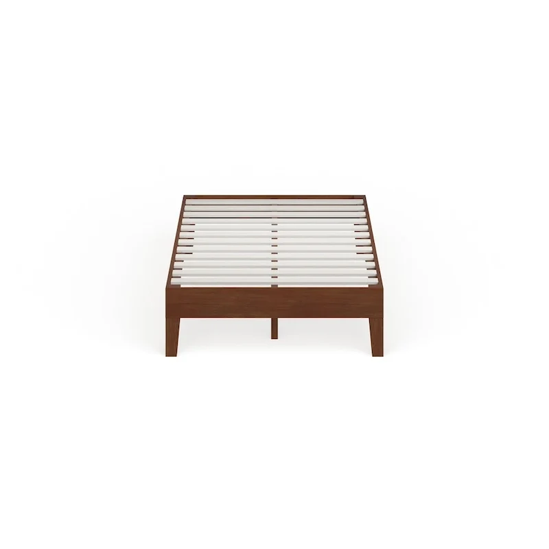 Cadre de lit plateforme bas en bois pour lit double de 12 pouces