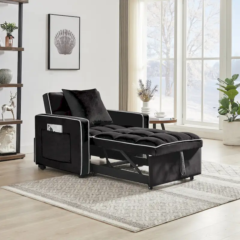 Lit canapé-fauteuil pliant ajustable 3-en-1