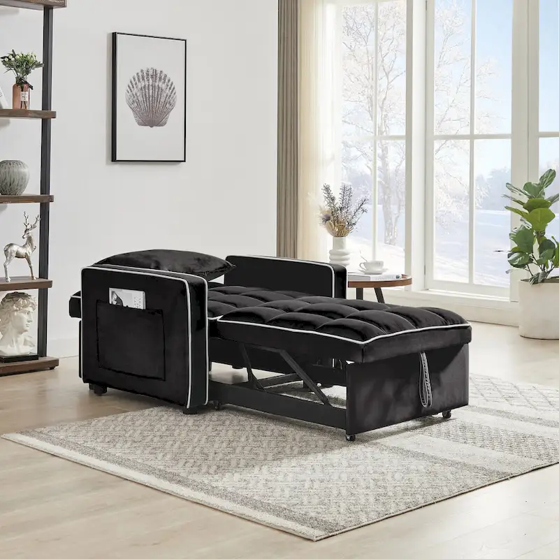 Lit canapé-fauteuil pliant ajustable 3-en-1
