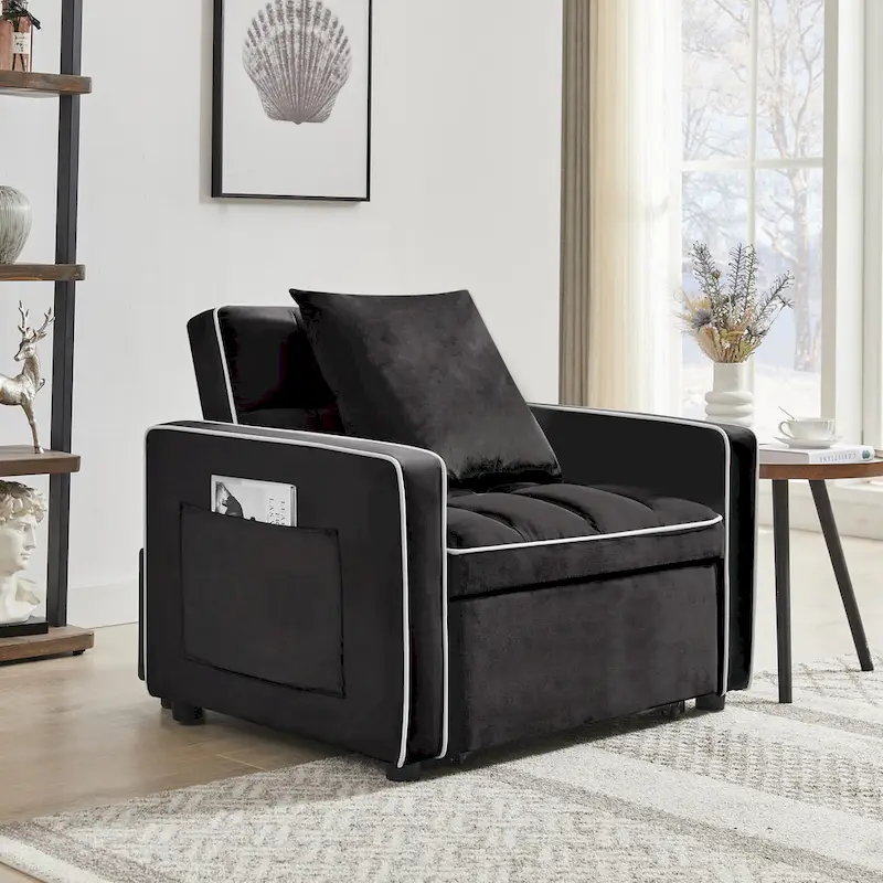 Lit canapé-fauteuil pliant ajustable 3-en-1