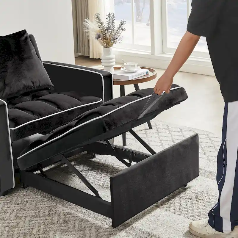Lit canapé-fauteuil pliant ajustable 3-en-1