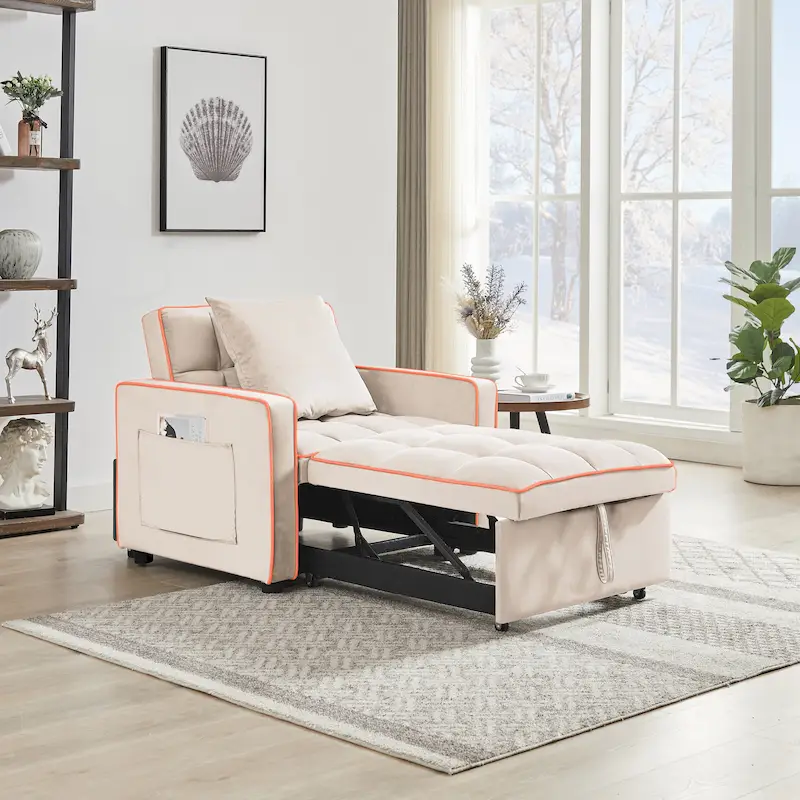 Lit canapé-fauteuil pliant ajustable 3-en-1