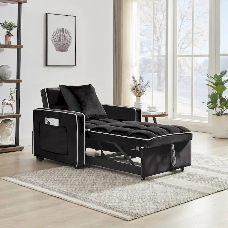 Lit canapé-fauteuil pliant ajustable 3-en-1