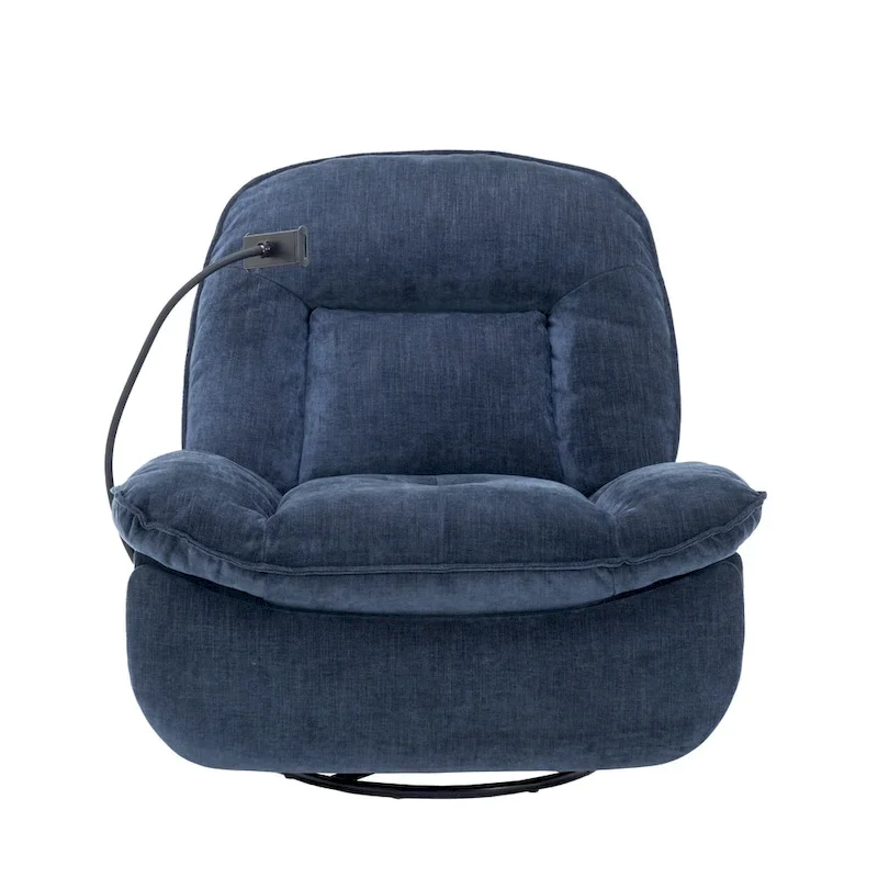 Fauteuil inclinable en chenille pivotant à 360° avec support de téléphone réglable