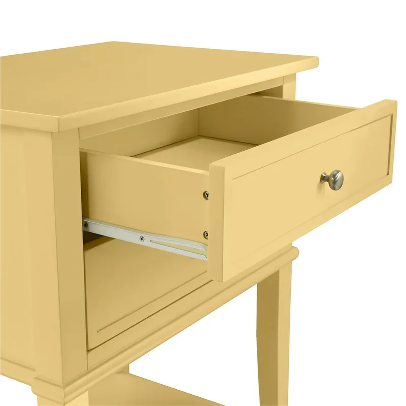 Table d'appoint d'appoint à 2 tiroirs avec étagère ouverte