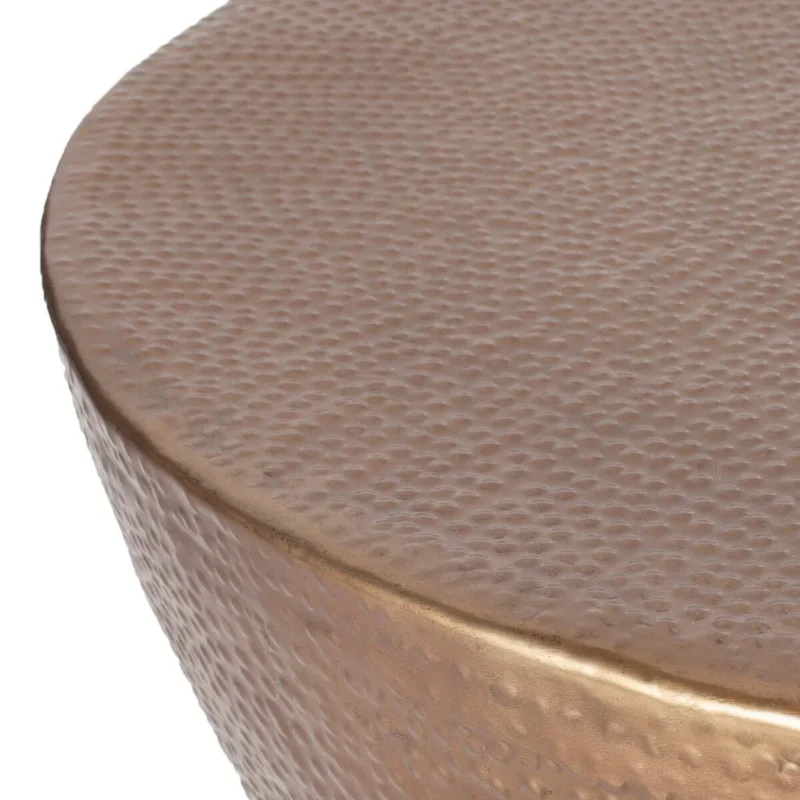 Table basse tambour d'inspiration marocaine avec finition texturée