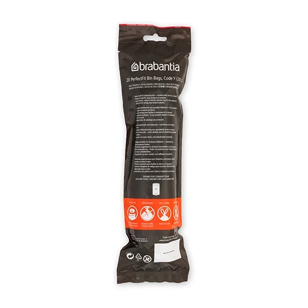 20 sacs poubelle de 20 L PerfectFit Y blancs Brabantia