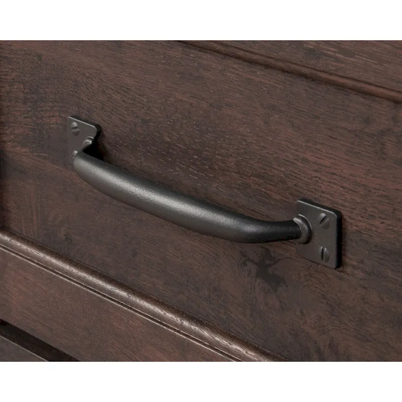 Bureau 3 tiroirs pour la maison avec rangement pour dossiers et quincaillerie en fer forgé