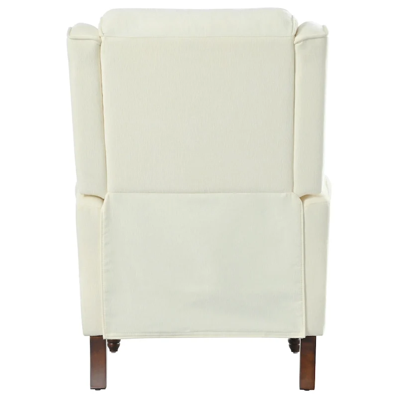 Fauteuil inclinable Wingback avec clous décoratifs et pieds en bois