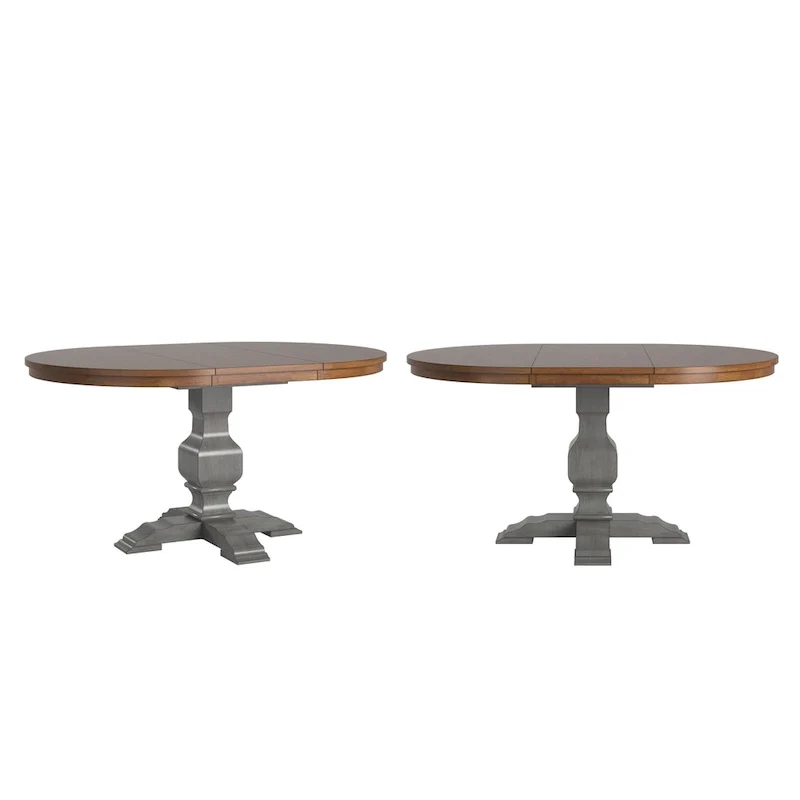 Table à manger ovale extensible – Pied central