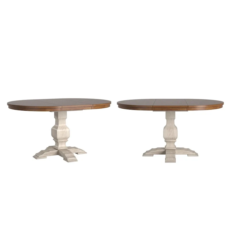 Table à manger ovale extensible – Pied central