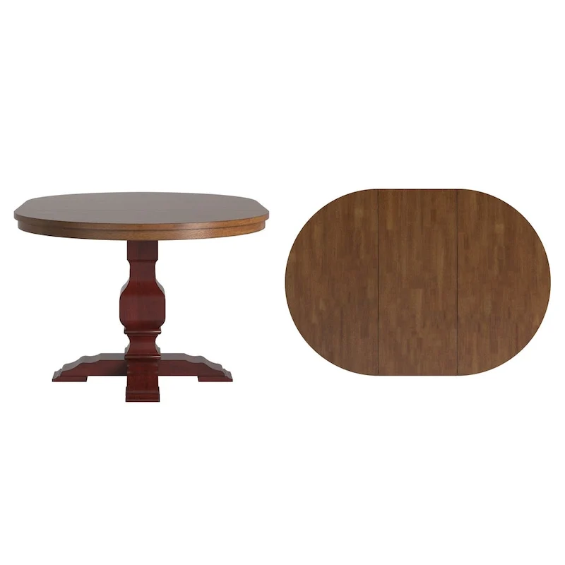 Table à manger ovale extensible – Pied central