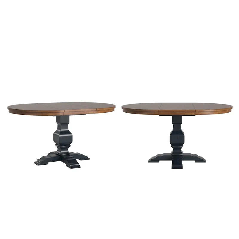 Table à manger ovale extensible – Pied central